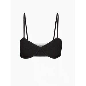Babaton Sculpt Knit Bra Top Women XS Black Excellent Ribbed Bralette 83052